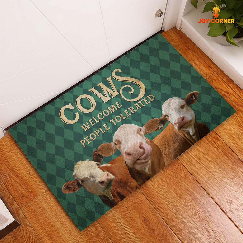 Simmental Welcome People Tolerated Doormat