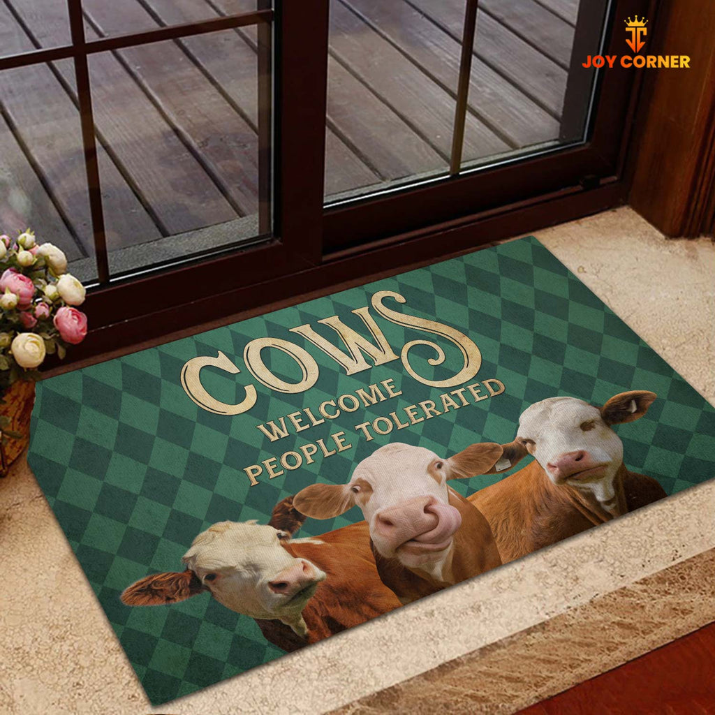 Simmental Welcome People Tolerated Doormat