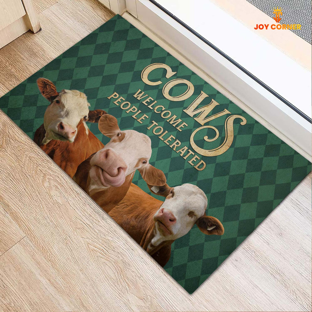 Simmental Welcome People Tolerated Doormat