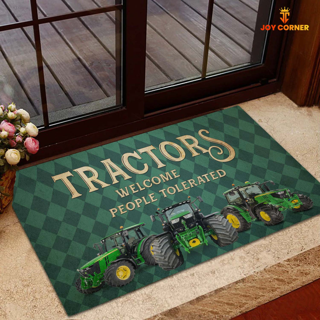 Tractor Welcome People Tolerated Doormat