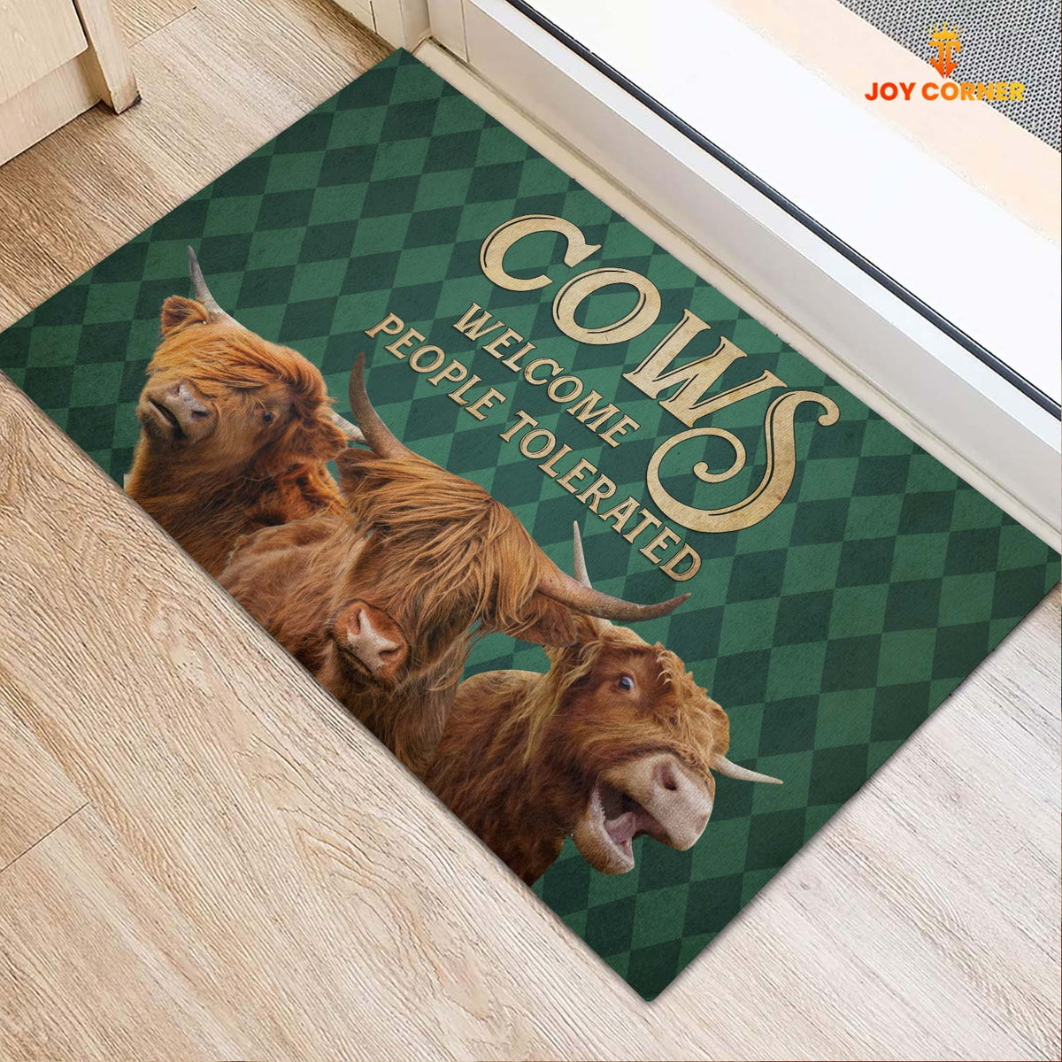 Highland Cattle Welcome People Tolerated Doormat