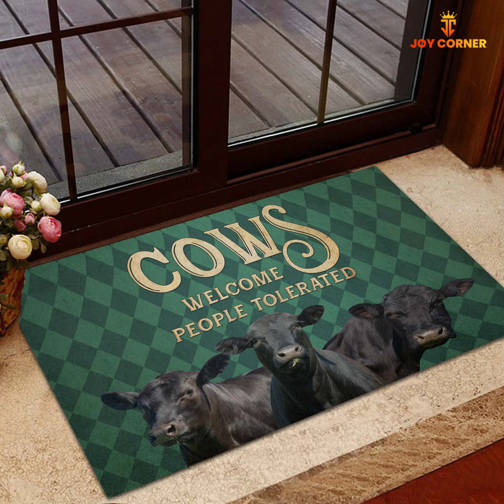 Black Angus Welcome People Tolerated Doormat