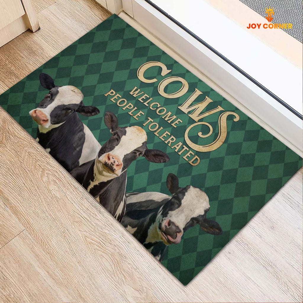 Holstein Cattle Welcome People Tolerated Doormat