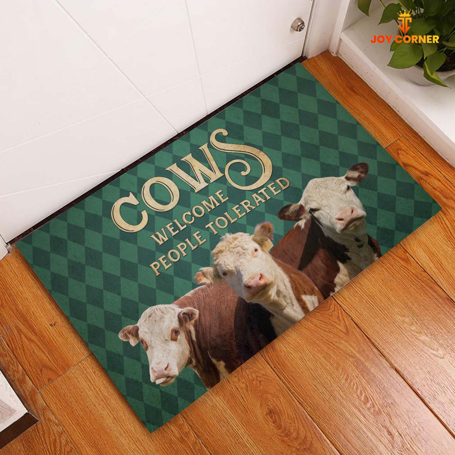 Hereford Welcome People Tolerated Doormat