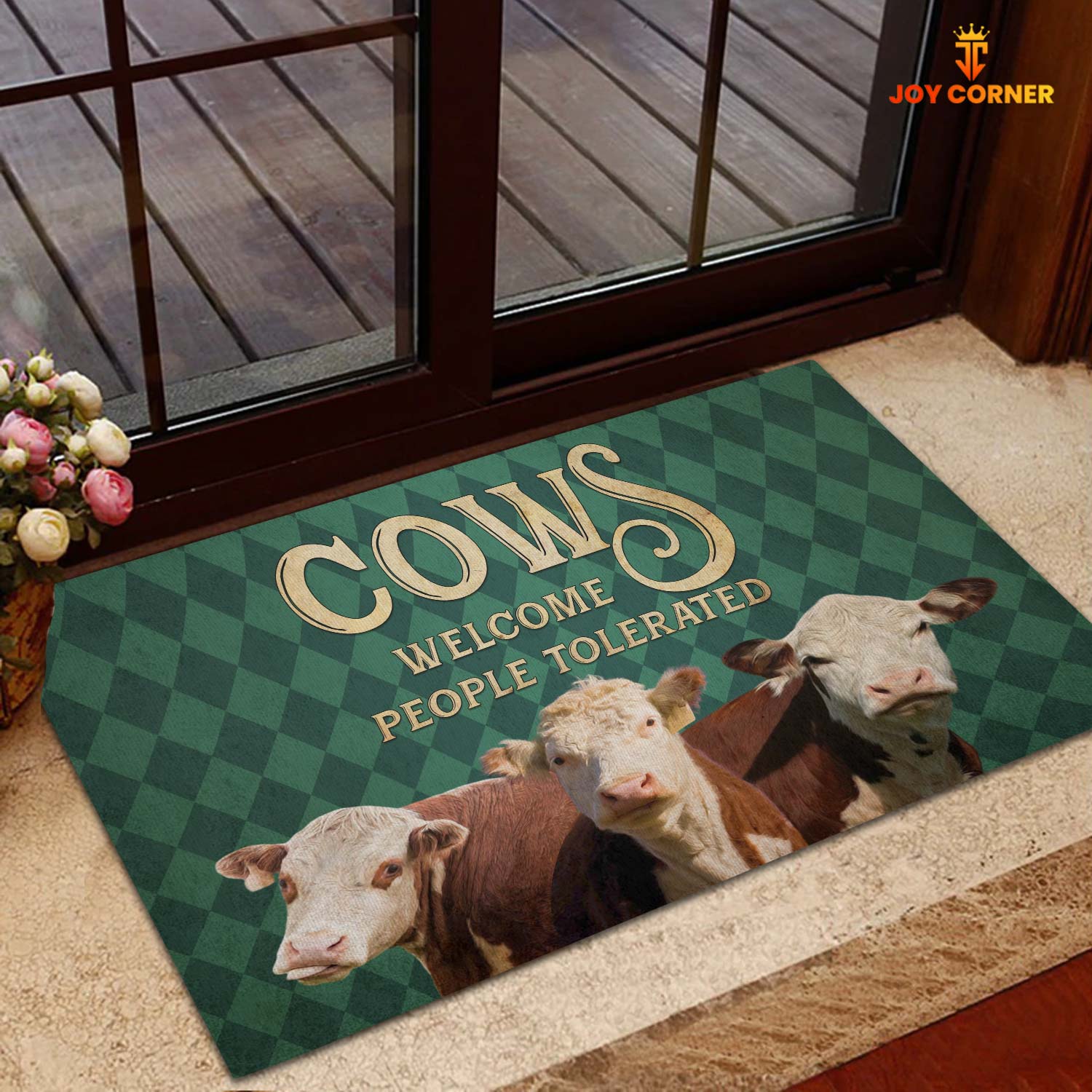Hereford Welcome People Tolerated Doormat