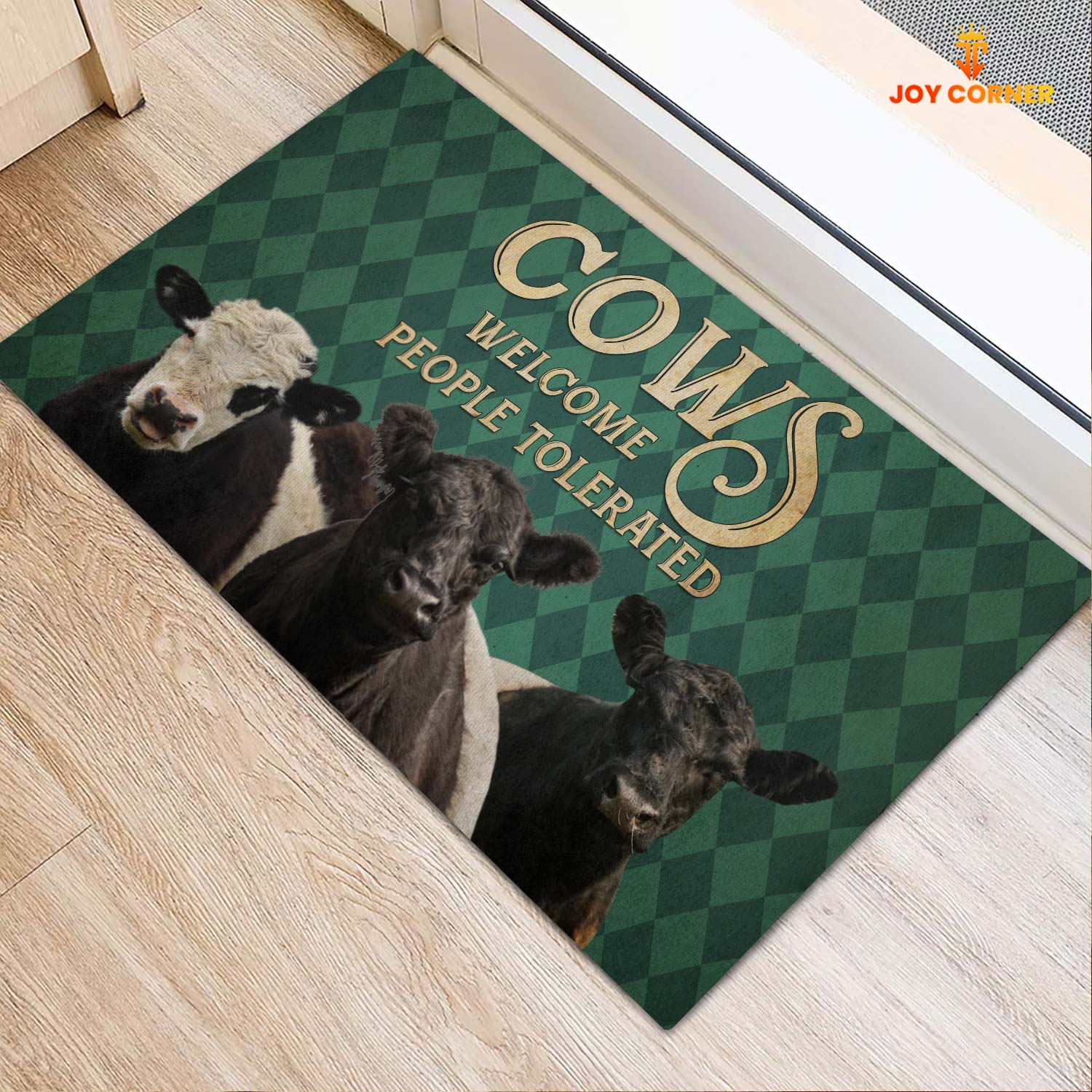 Belted Galloway Welcome People Tolerated Doormat