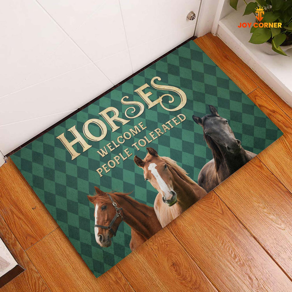 Horse Welcome People Tolerated Doormat