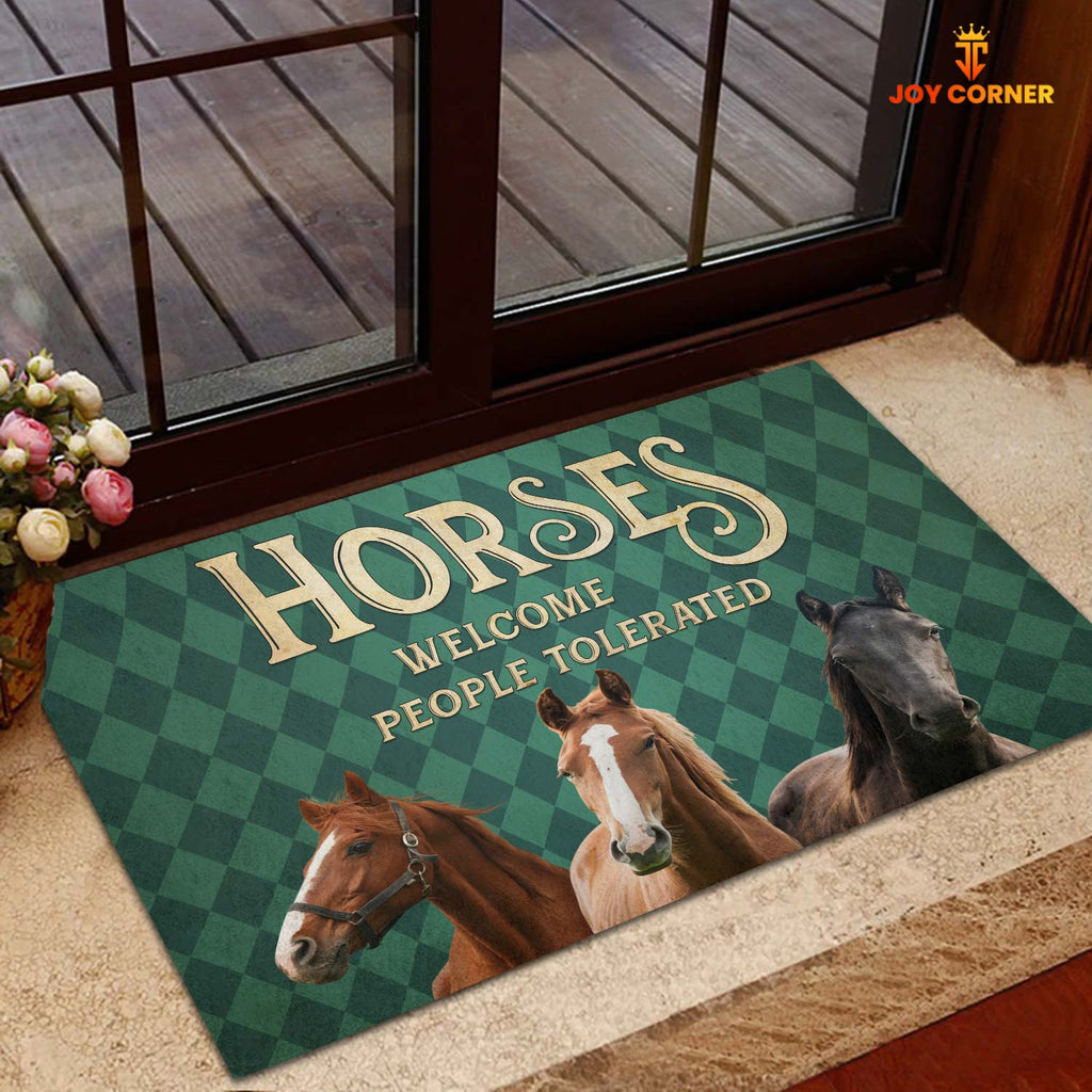 Horse Welcome People Tolerated Doormat
