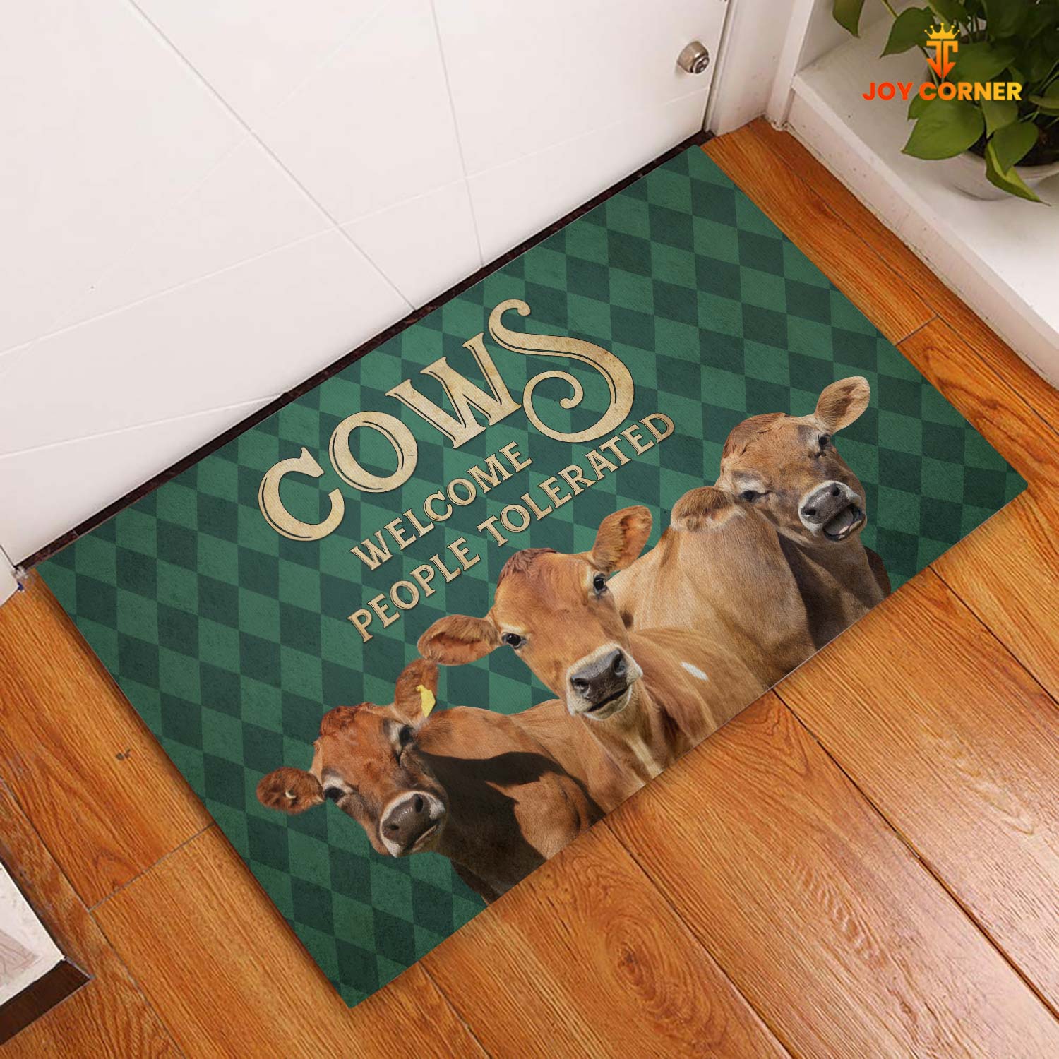 Jersey Welcome People Tolerated Doormat