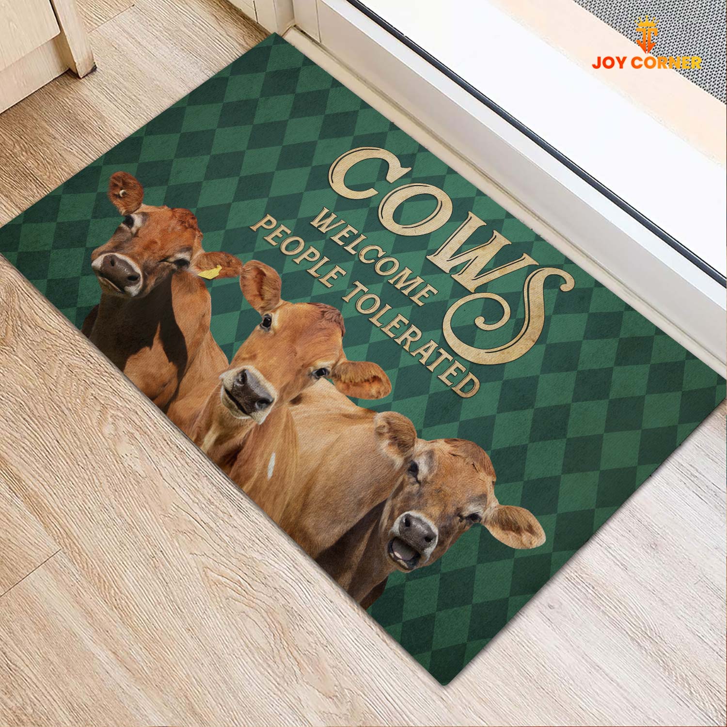 Jersey Welcome People Tolerated Doormat