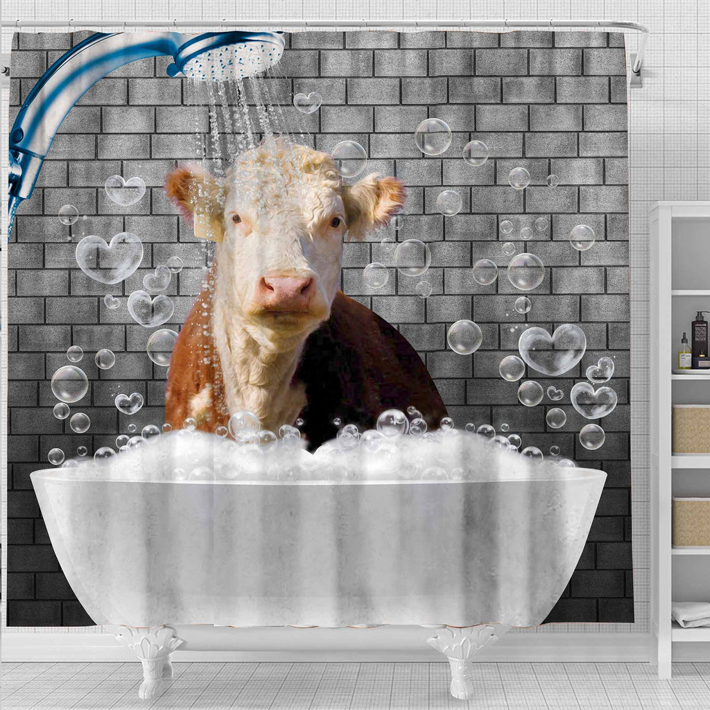 Hereford Brick Wall 3D Shower Curtain