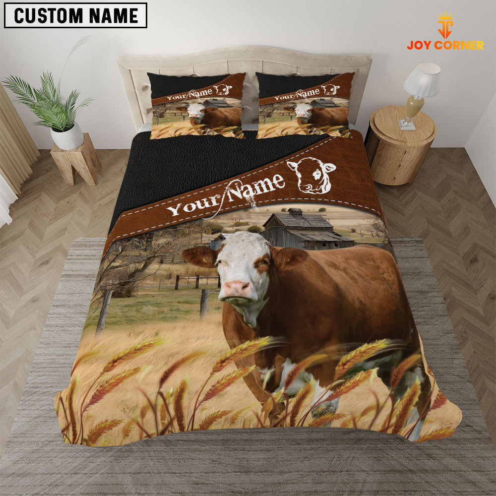 Simmental On The Field Customized Name 3D Bedding Set