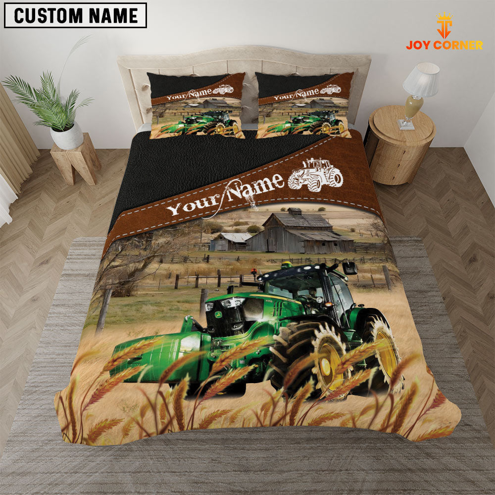 Tractor On The Field Customized Name 3D Bedding Set