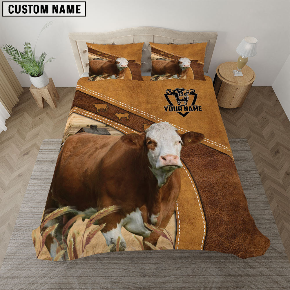 Simmental Cattle Customized Bedding set