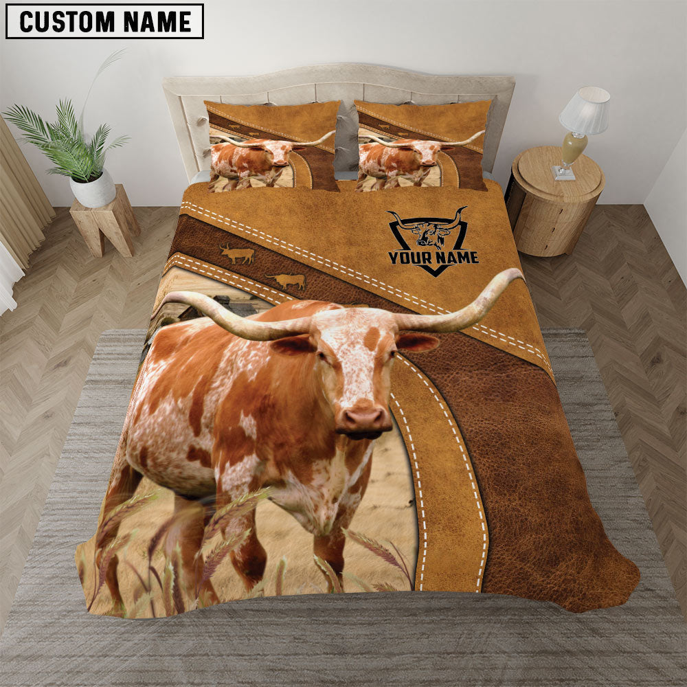 Texas Longhorn Cattle Customized Bedding set