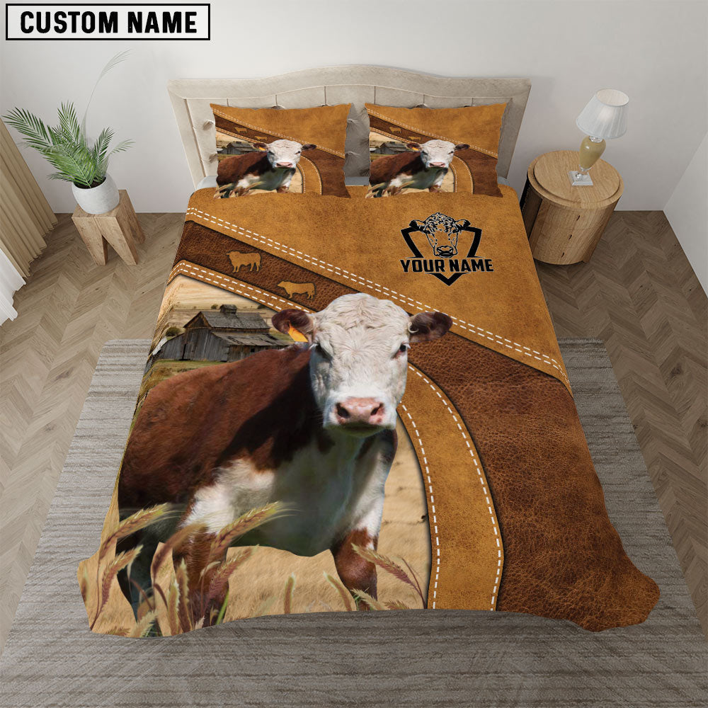 Hereford Cattle Customized Bedding set