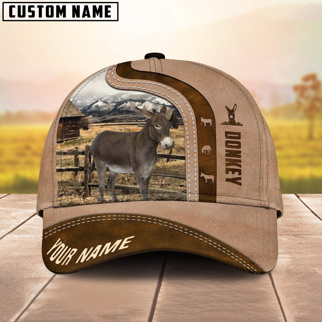 Donkey Custom Name Light Brown Cap