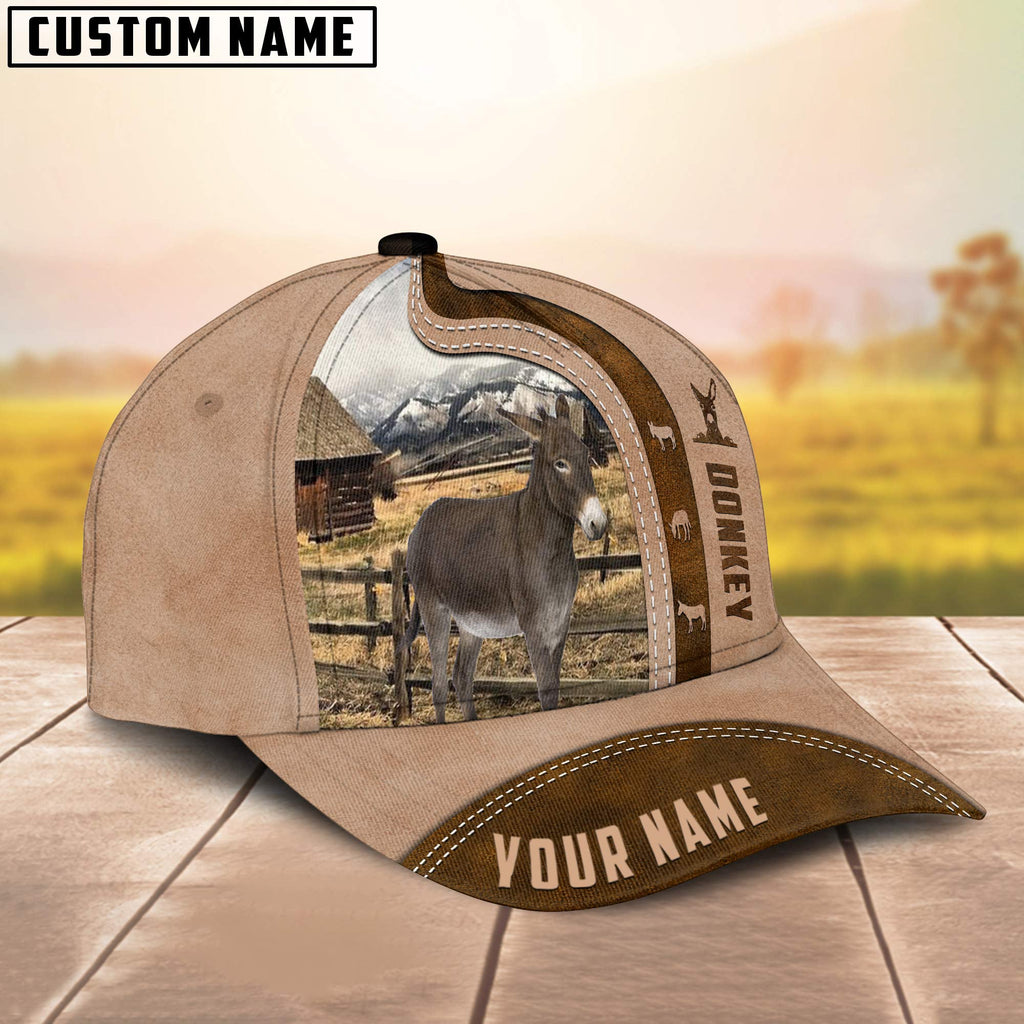 Donkey Custom Name Light Brown Cap