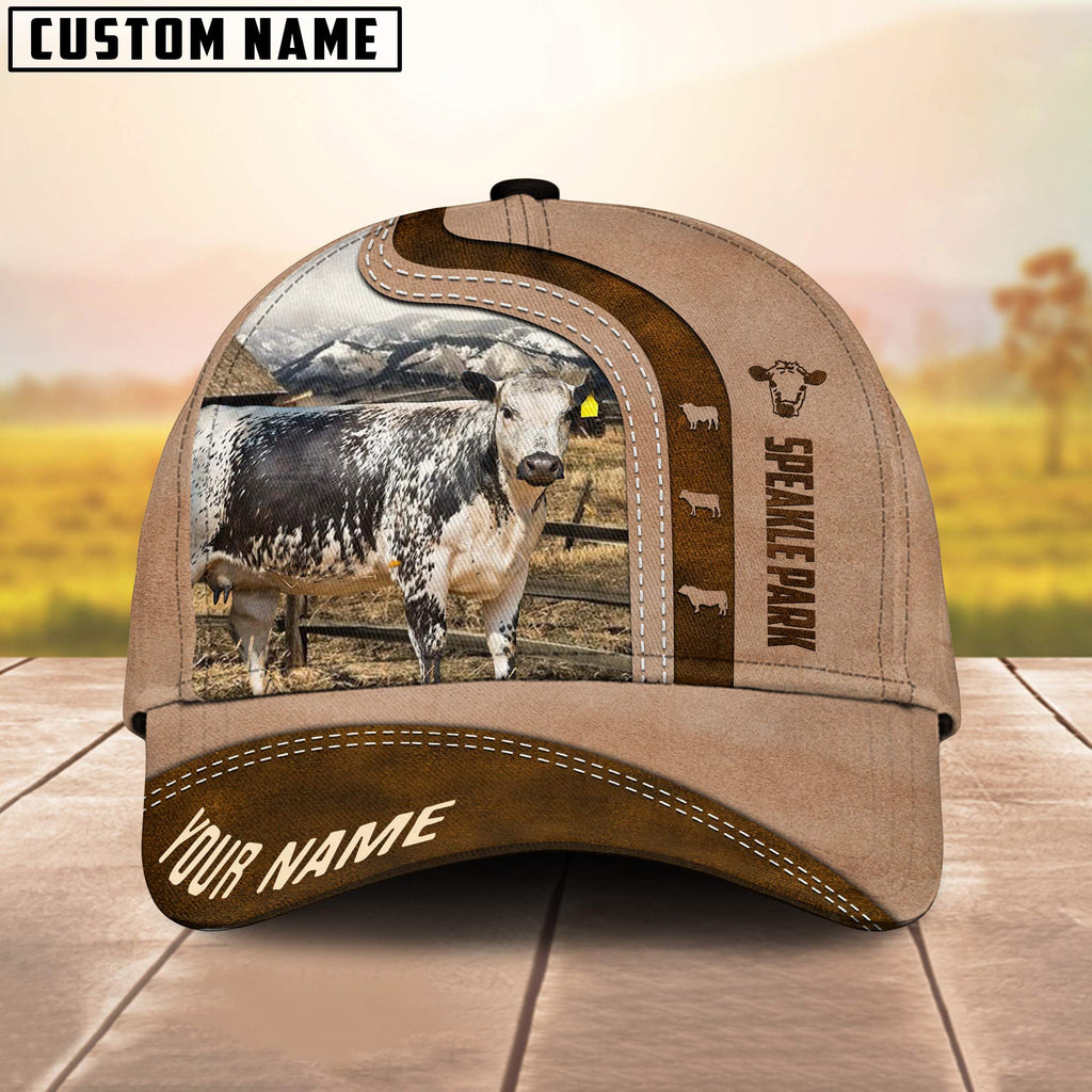 Speckle Park Custom Name Light Brown Cap