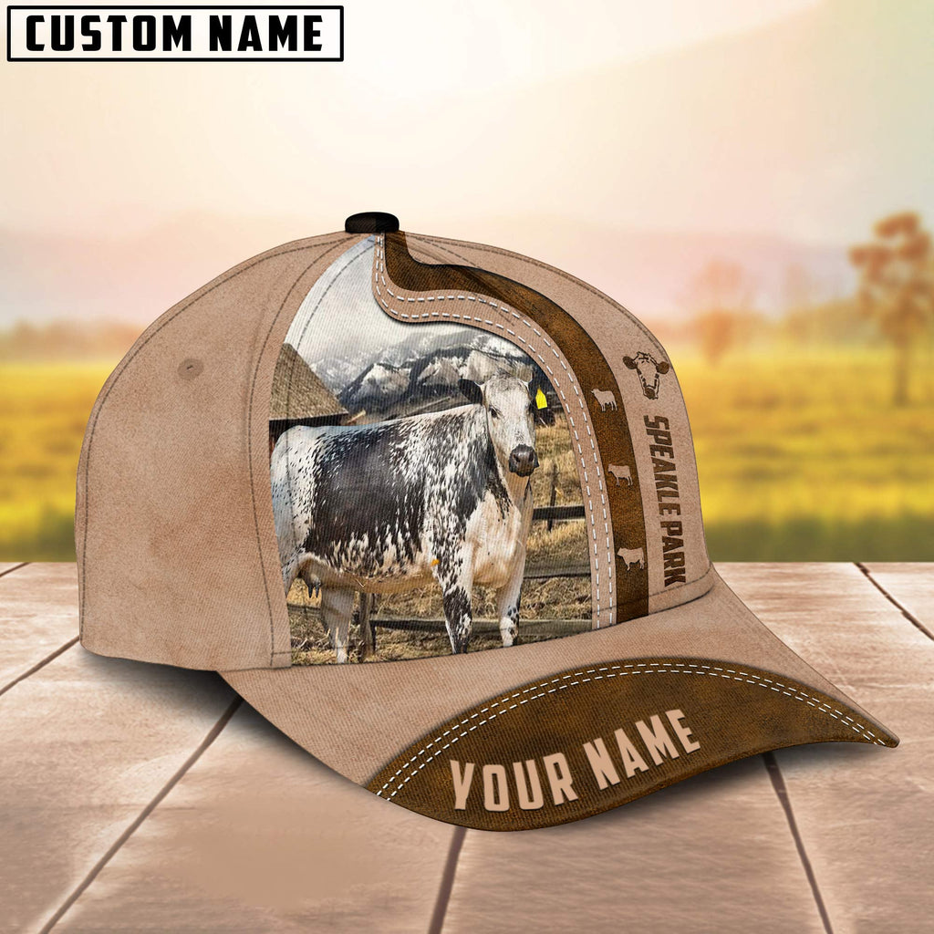 Speckle Park Custom Name Light Brown Cap