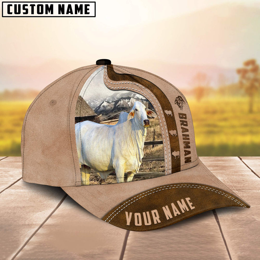 Brahman Custom Name Light Brown Cap
