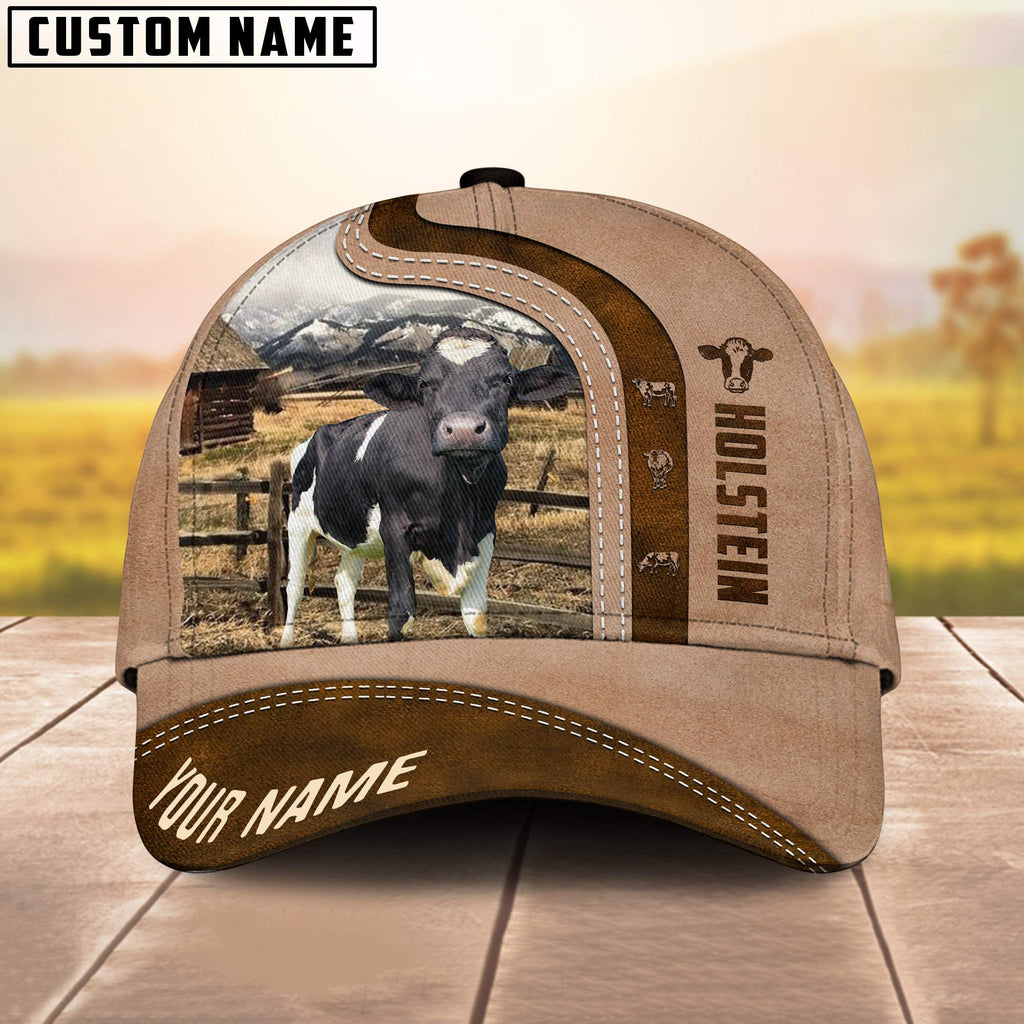 Holstein Custom Name Light Brown Cap