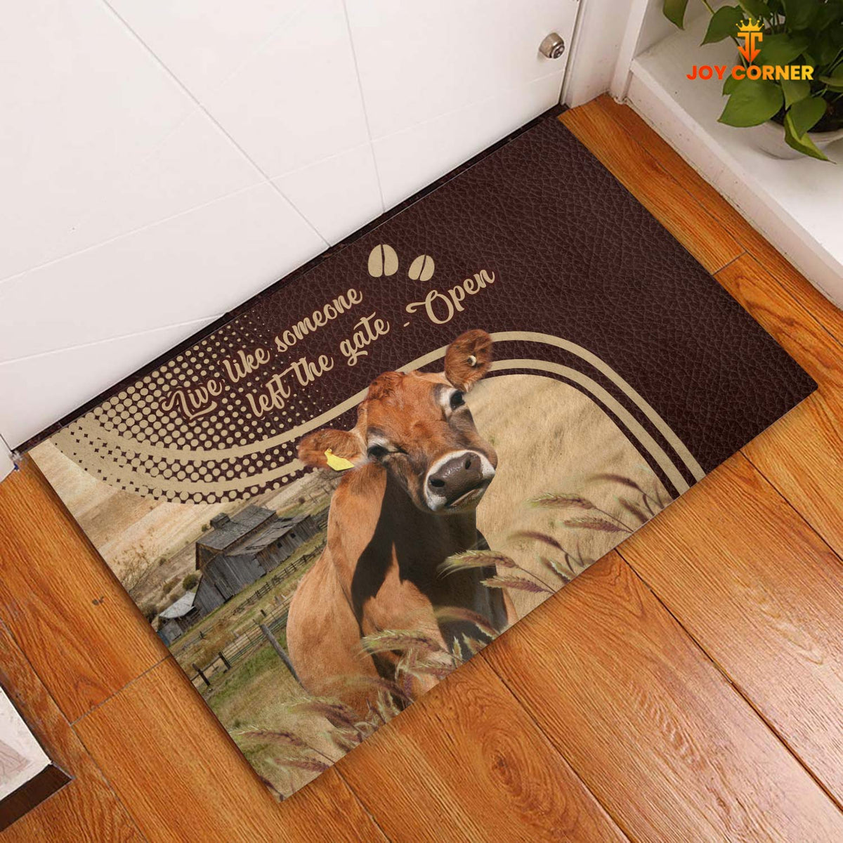 Jersey No Horns Live Like Someone Left The Gate Open Doormat