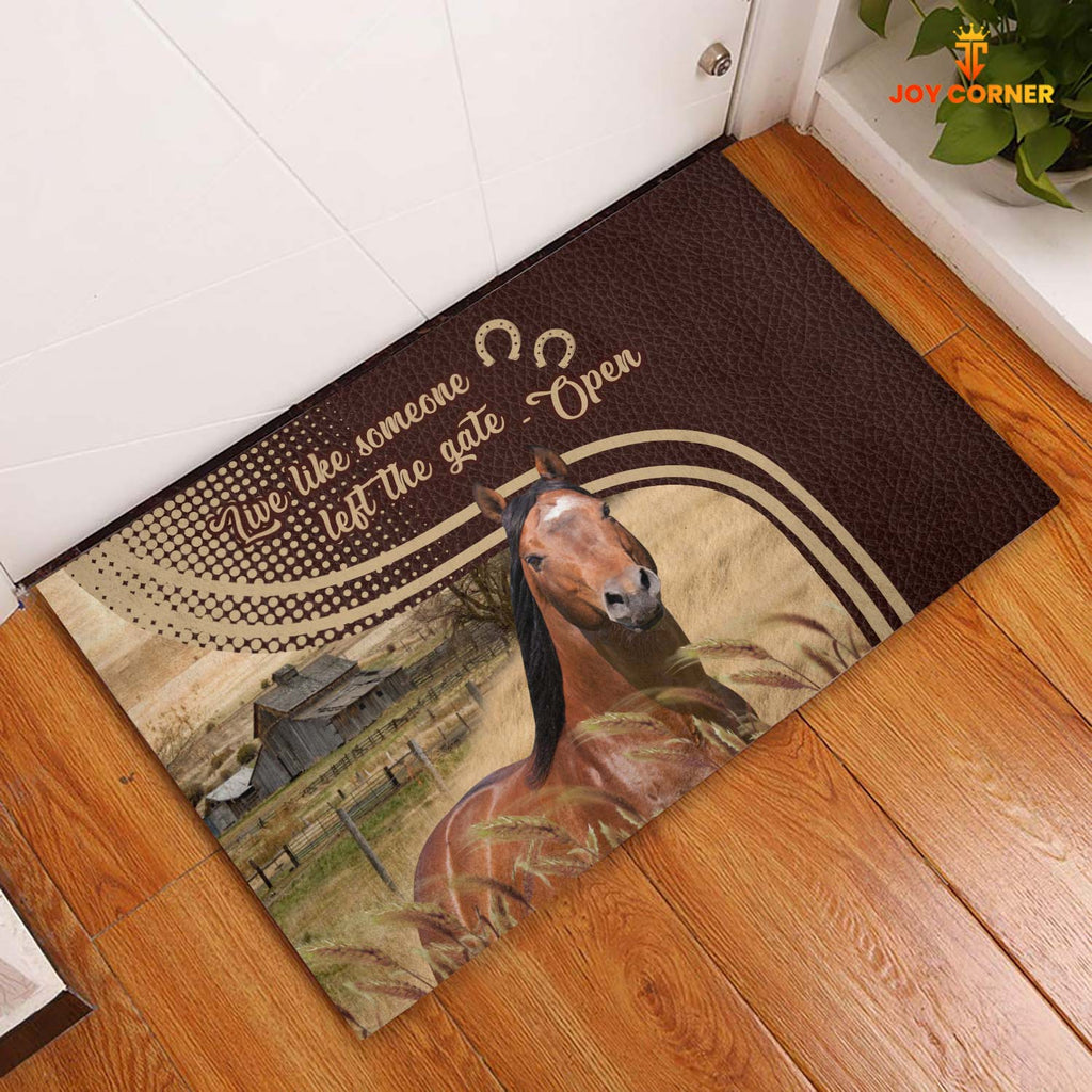 Horse Live Like Someone Left The Gate Open Doormat
