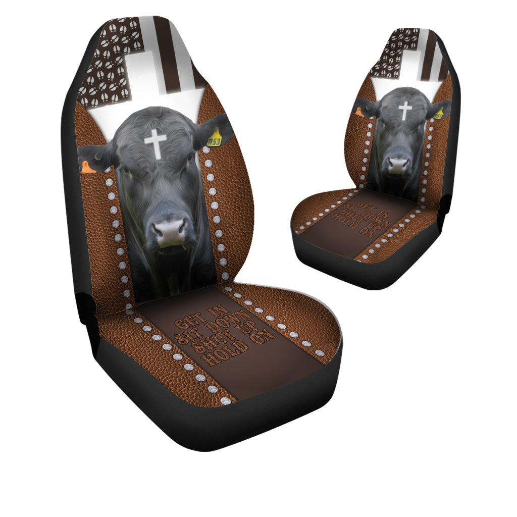 Jesus Brangus Pattern Car Seat Cover Set