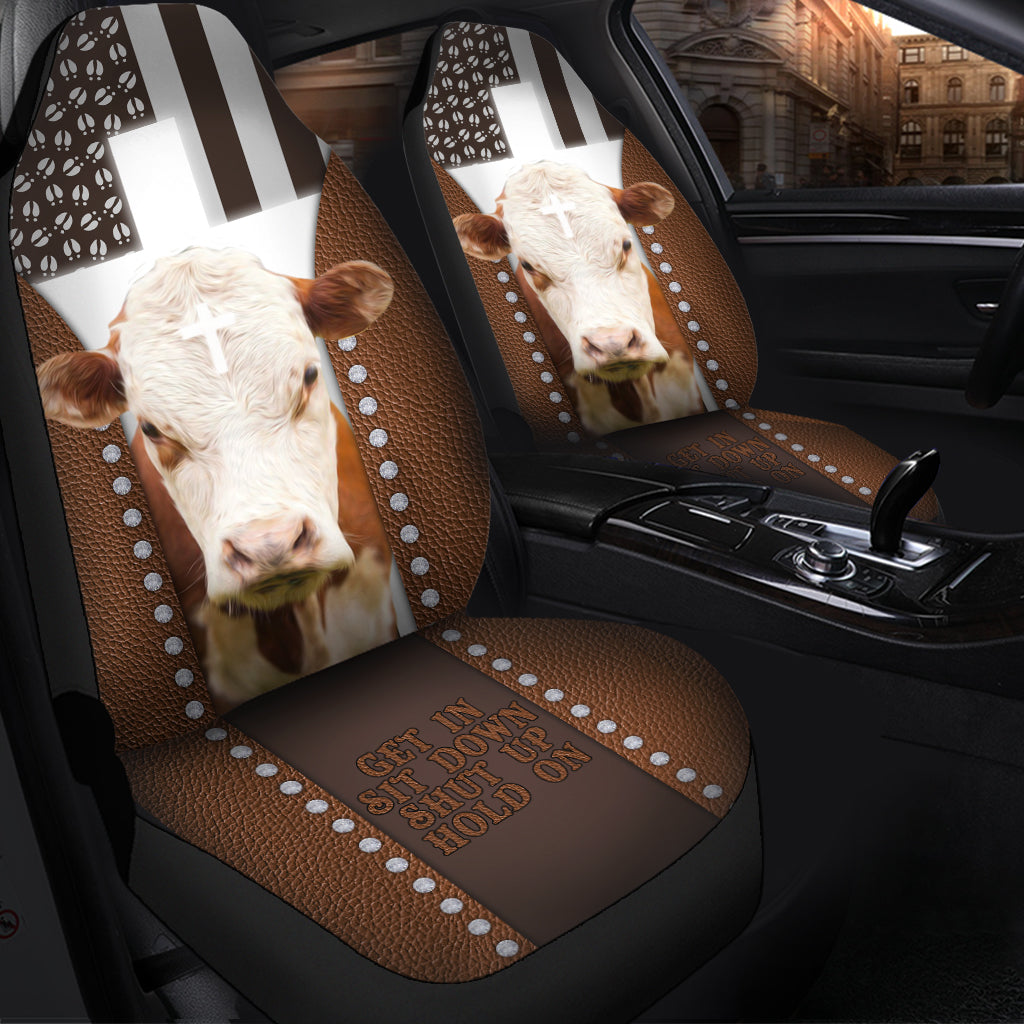 Jesus Hereford Pattern Car Seat Cover Set