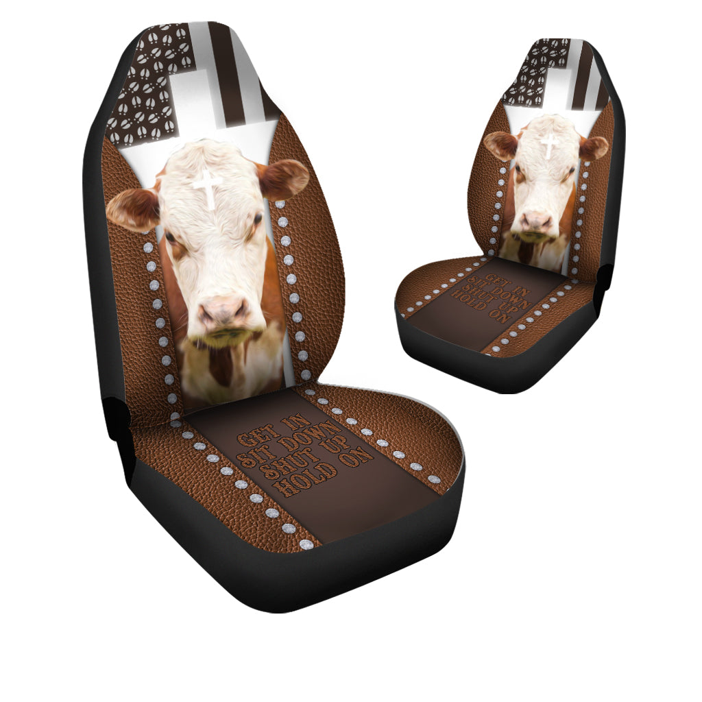 Jesus Hereford Pattern Car Seat Cover Set