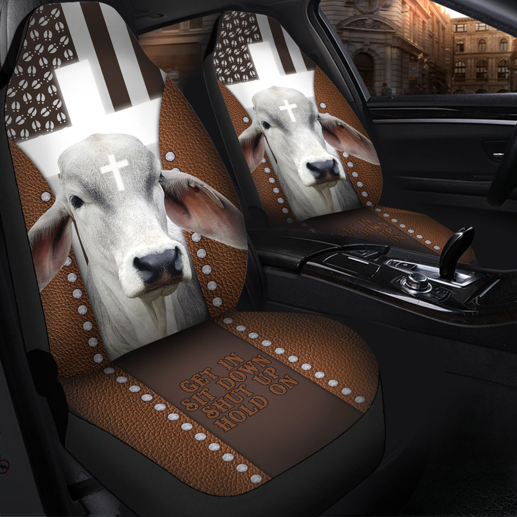 Jesus Brahman Cattle Pattern Car Seat Cover Set