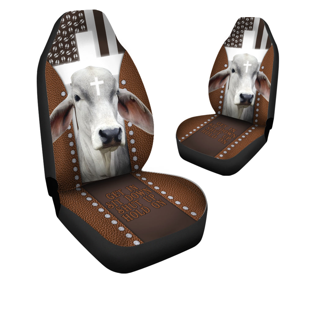 Jesus Brahman Cattle Pattern Car Seat Cover Set