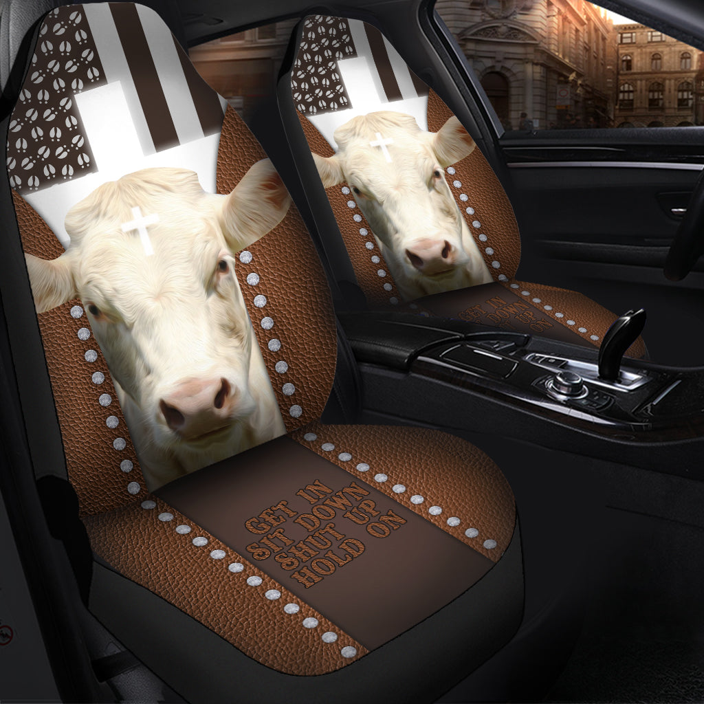 Jesus Charolais Pattern Car Seat Cover Set