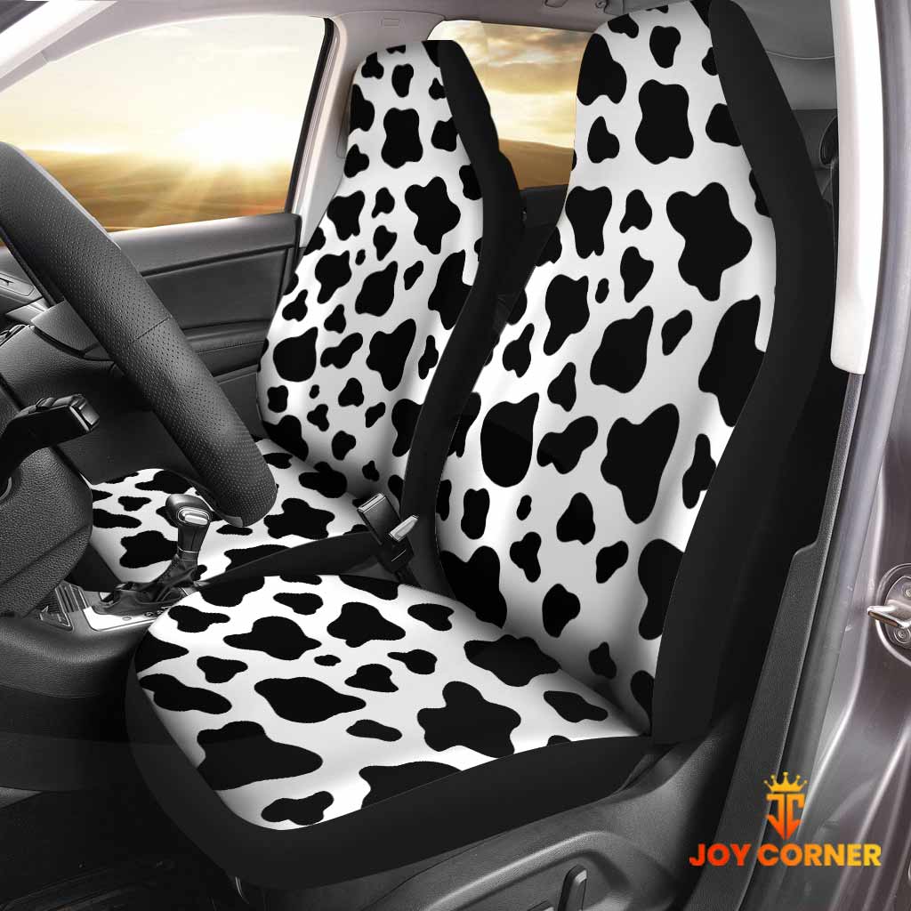 Farm Cow Pattern 3D Car Seat Cover Set (2PCS)