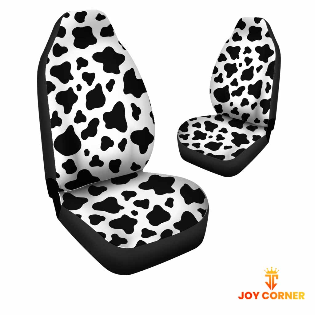 Farm Cow Pattern 3D Car Seat Cover Set (2PCS)