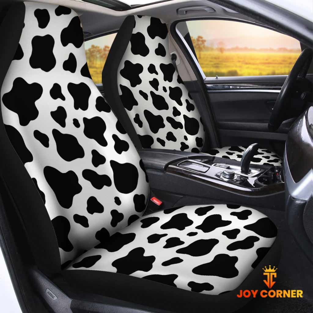 Farm Cow Pattern 3D Car Seat Cover Set (2PCS)