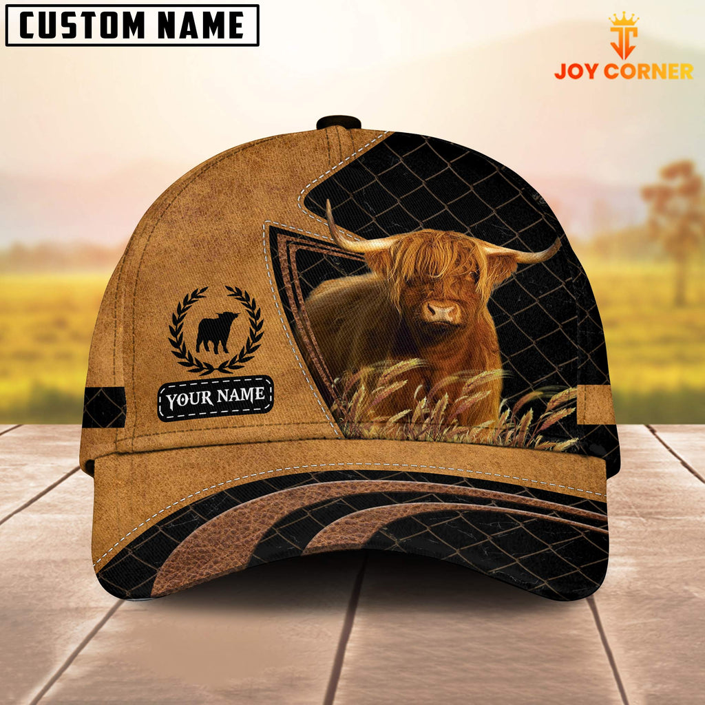 Custom Name Highland Cattle Cap