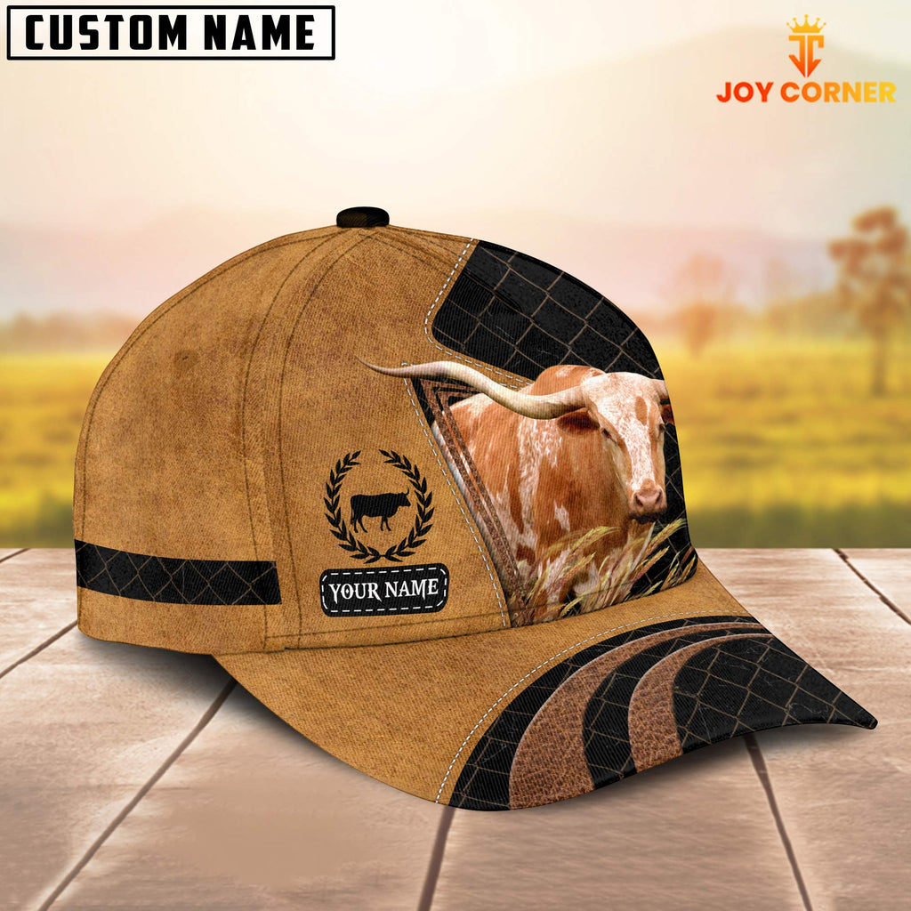 Custom Name Texas Longhorn Cattle Cap