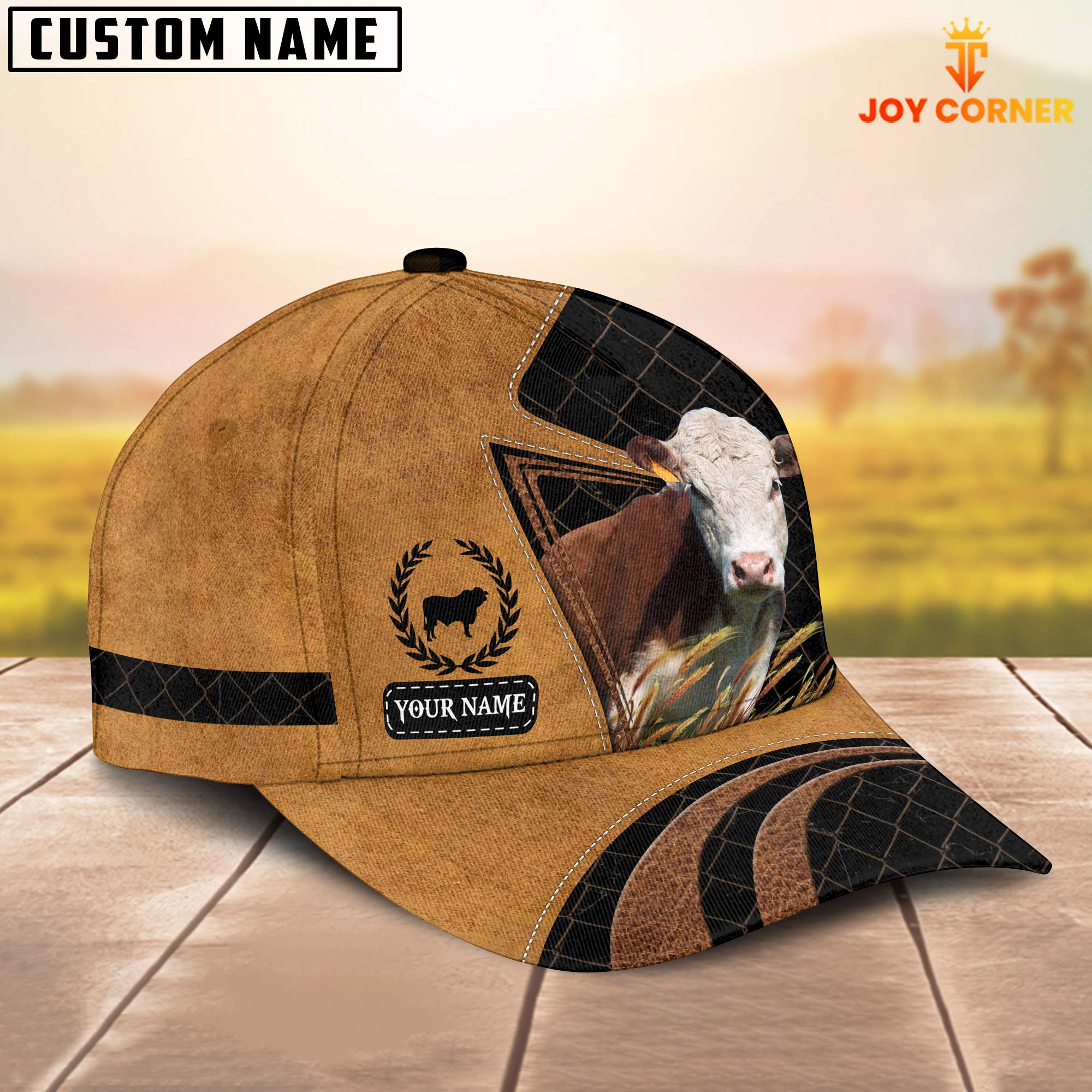 Custom Name Hereford Cattle Cap