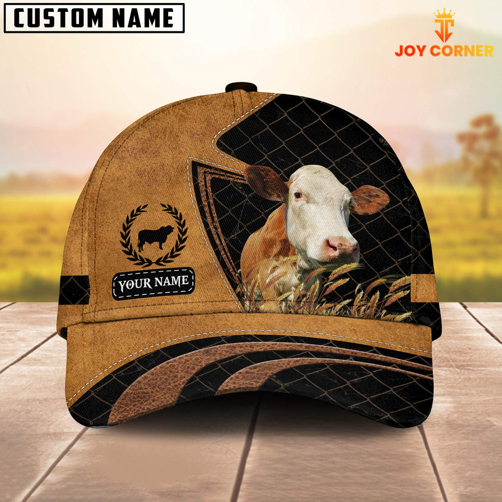 Custom Name Simmental Cattle Cap