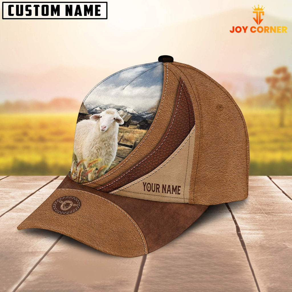 Custom Name Sheep Brown Classic Cap