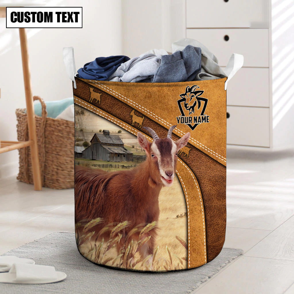 Goat Brown Custom Name Basket