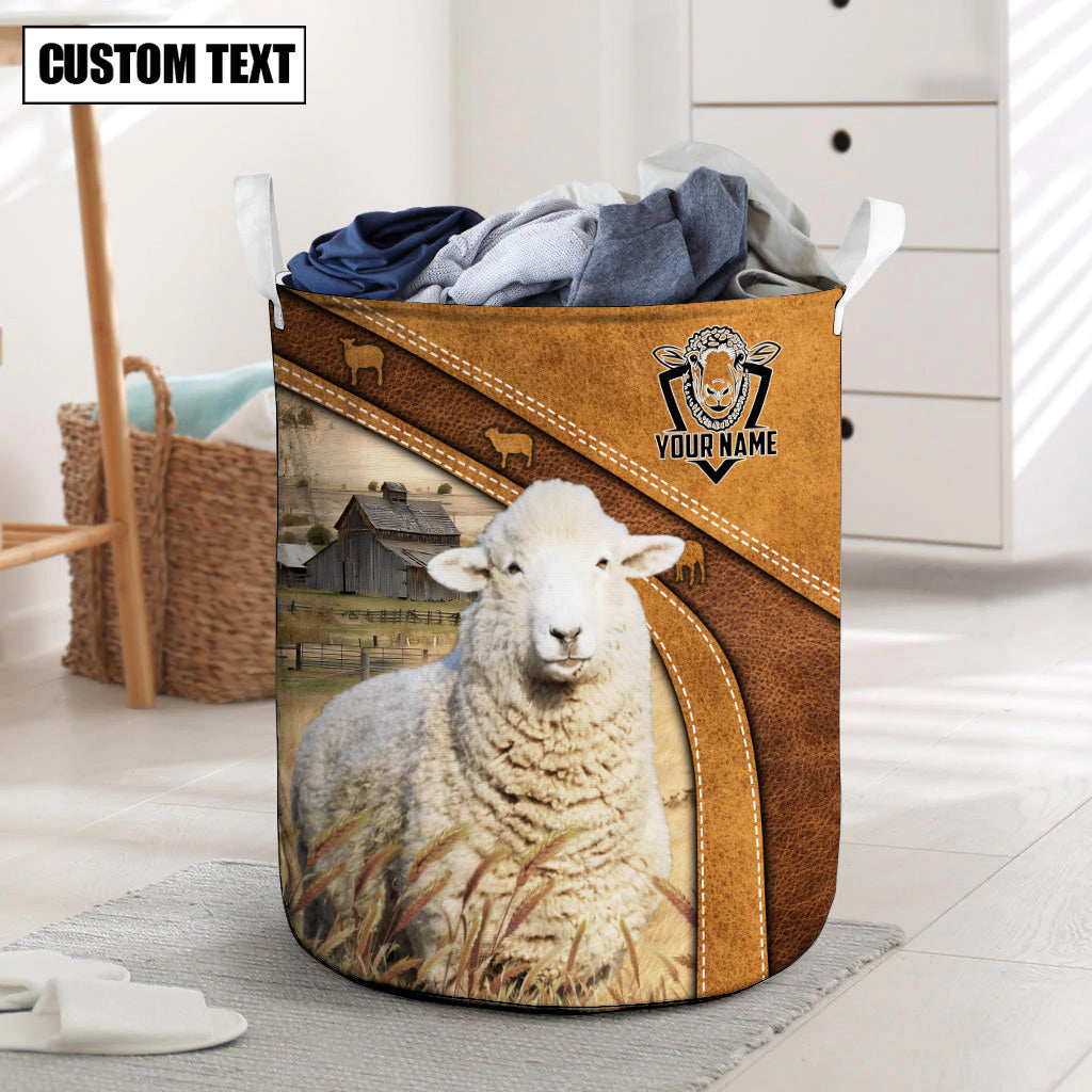 Sheep Brown Custom Name Basket