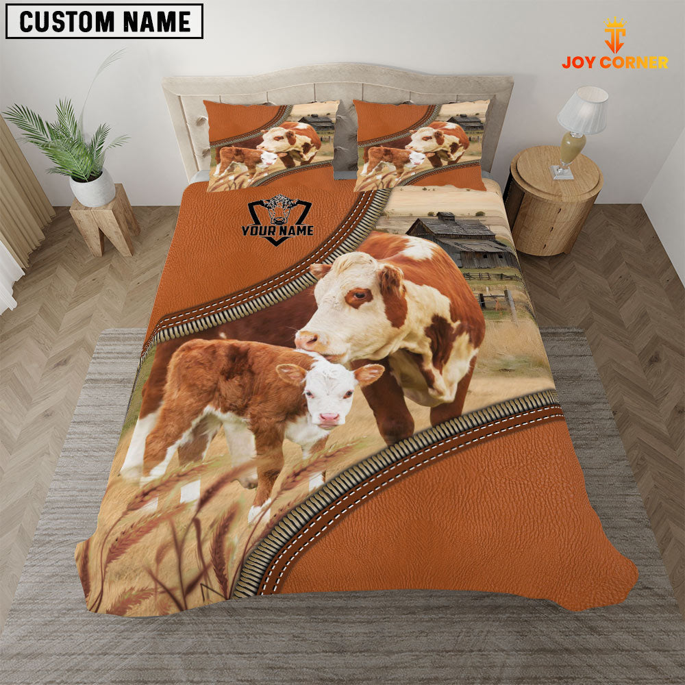 Hereford On The Farm Customized Name 3D Bedding Set