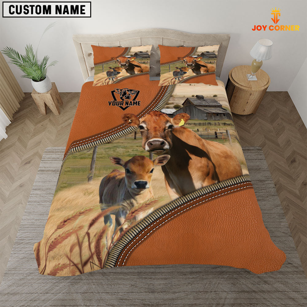Jersey On The Farm Customized Name 3D Bedding Set