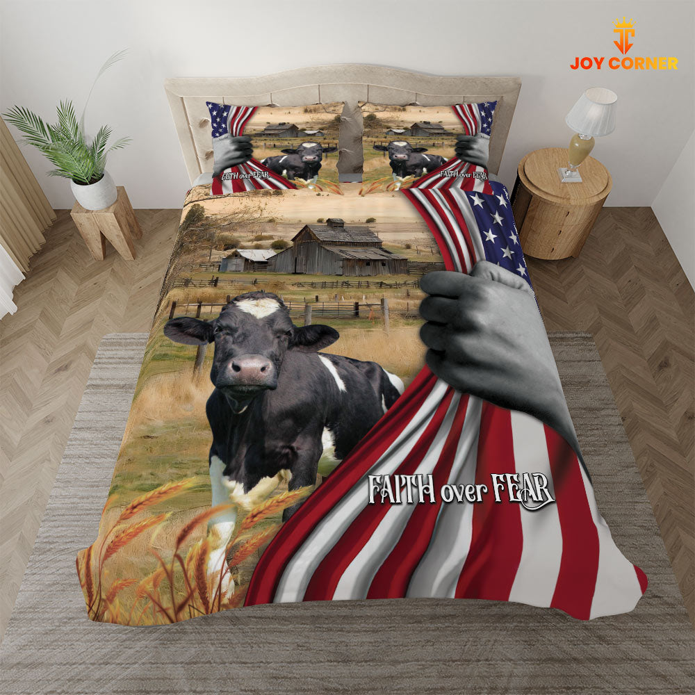 Holstein 3D US Flag Bedding Set