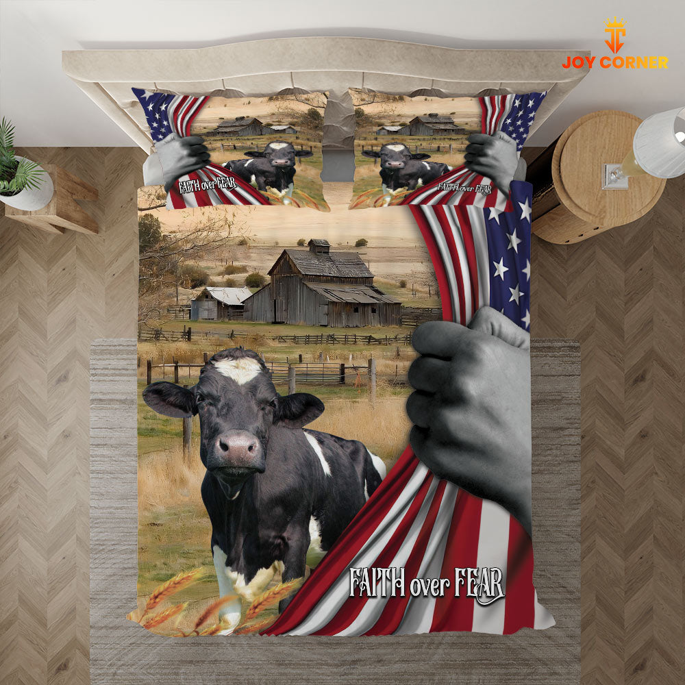 Holstein 3D US Flag Bedding Set