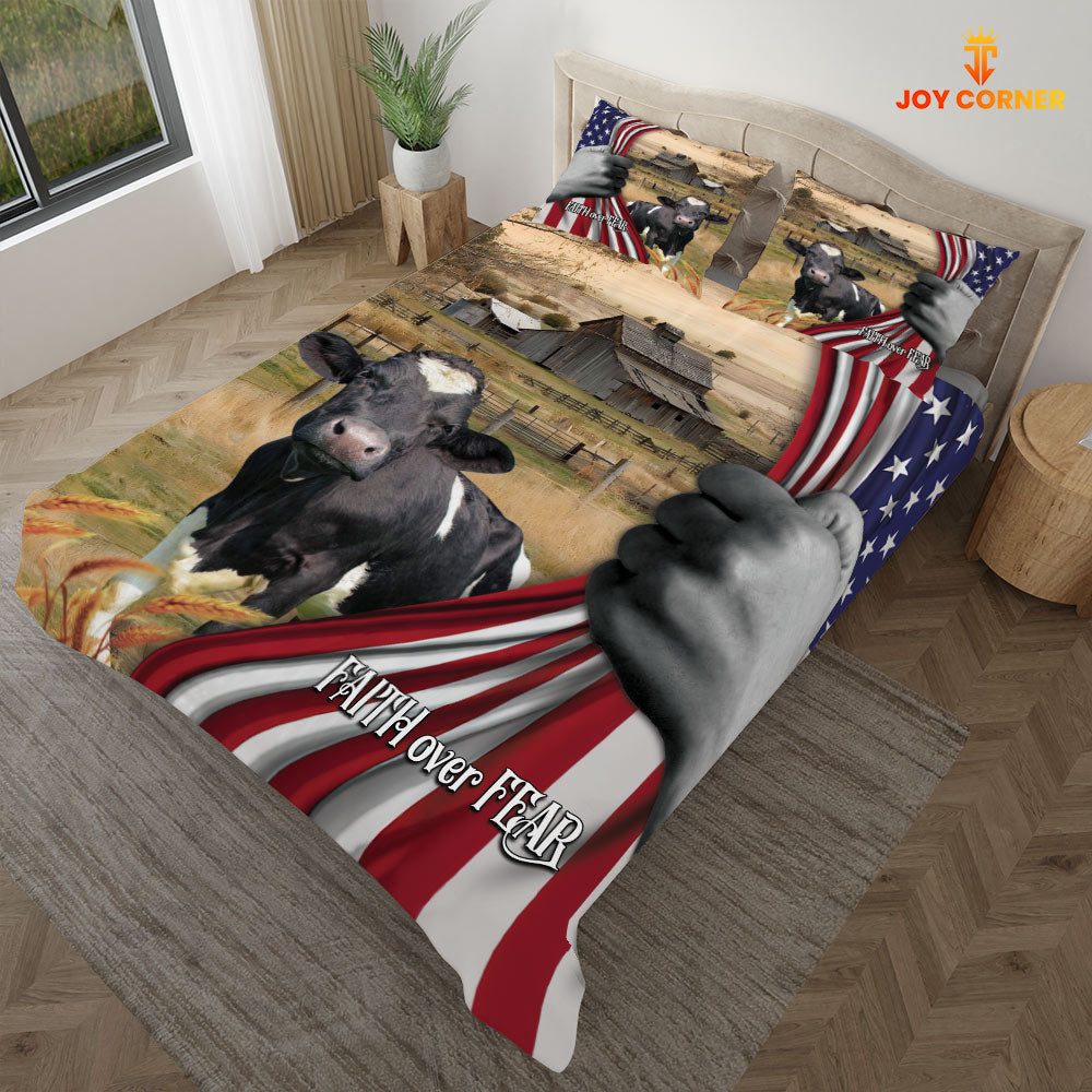 Holstein 3D US Flag Bedding Set