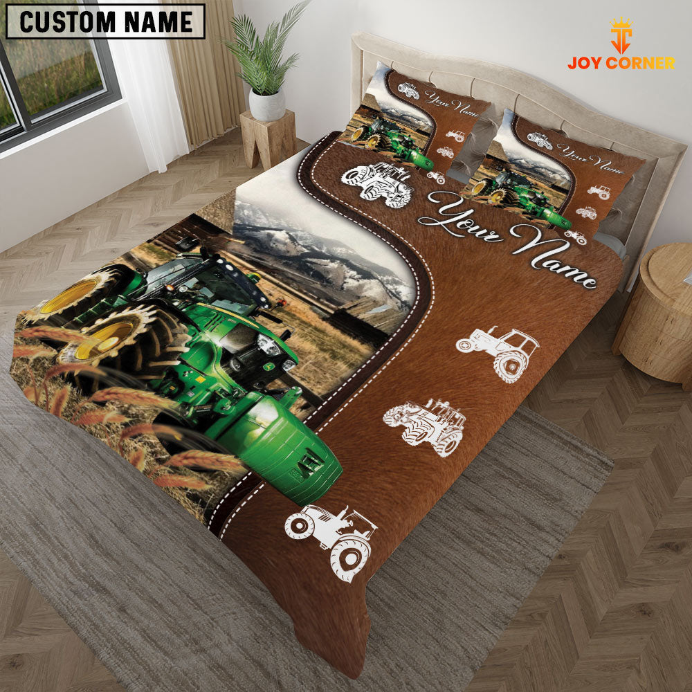 Tractor On Farm Brown 3D Bedding Set
